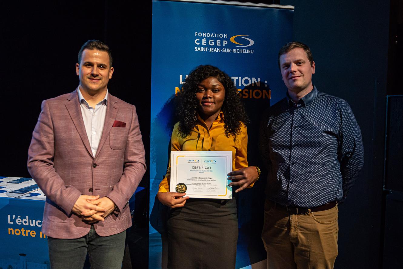 Claudia Tchouanmo Meyo, alternance travail-étude, offerte par la Fondation du Cégep Saint-Jean-sur-Richelieu
