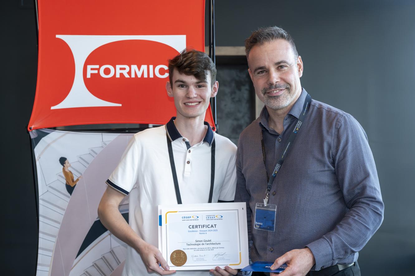 Simon Goulet, excellence - offerte par Formica