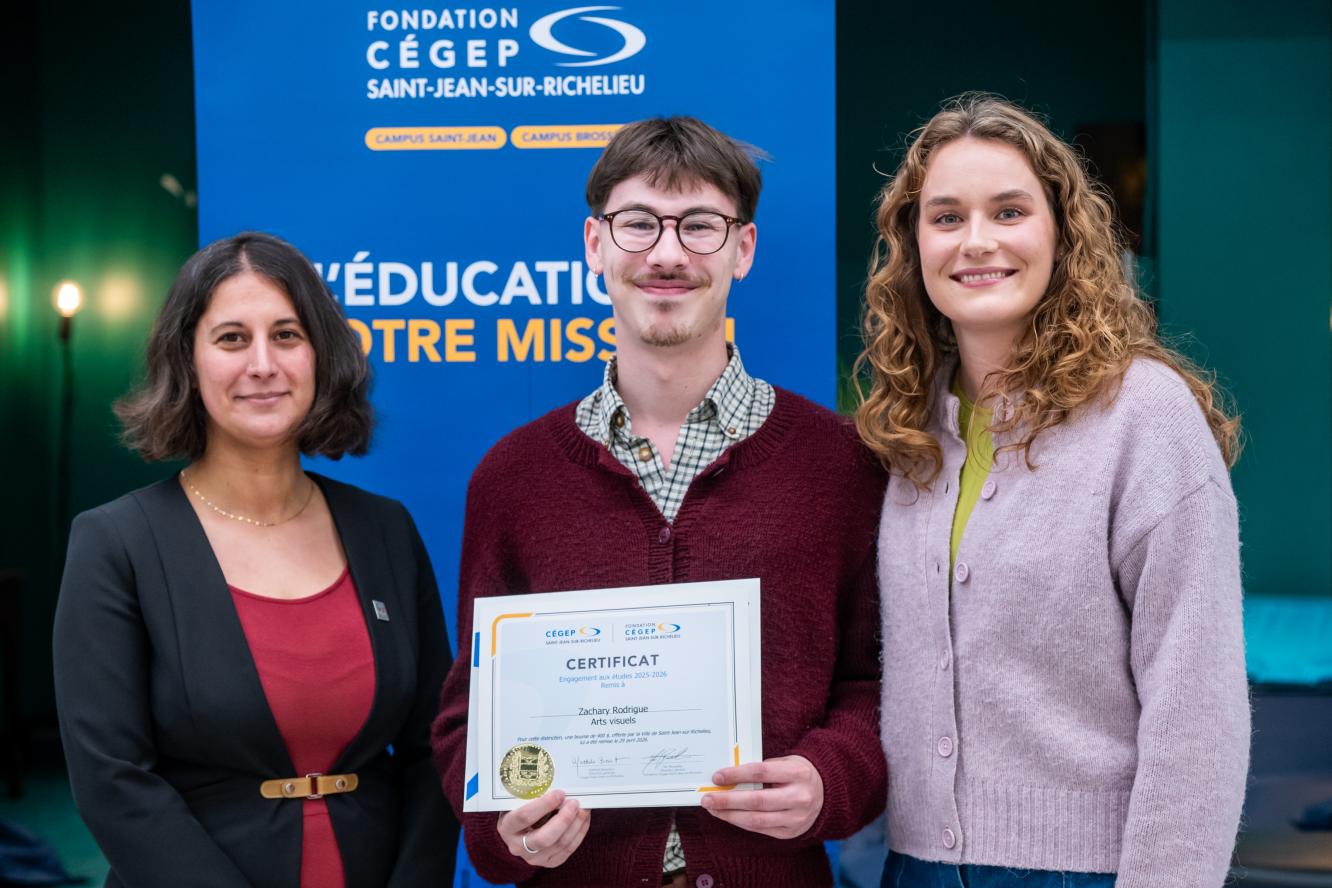 Zachary Rodrigue, engagement aux études - offerte par la Ville de Saint-Jean-sur-Richelieu