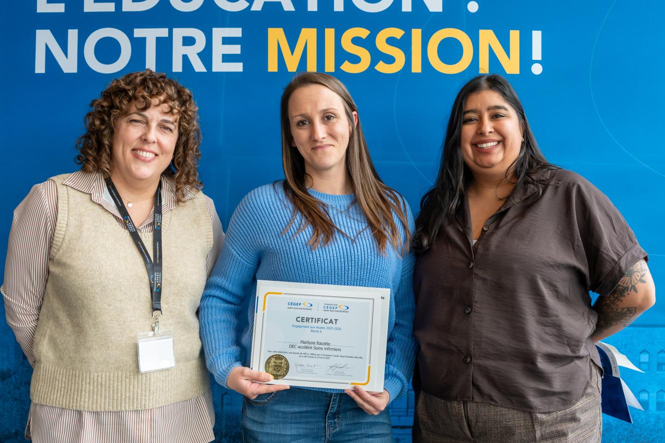 Marilyne Racette, engagement aux études - offerte par la Fondation Santé Haut-Richelieu-Rouville