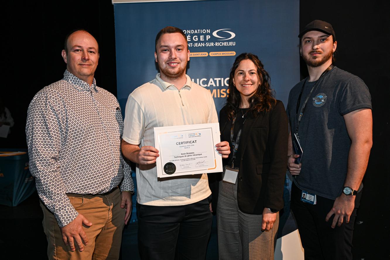 Kevin Brosseau, excellence - offerte par Pratt & Whitney Canada