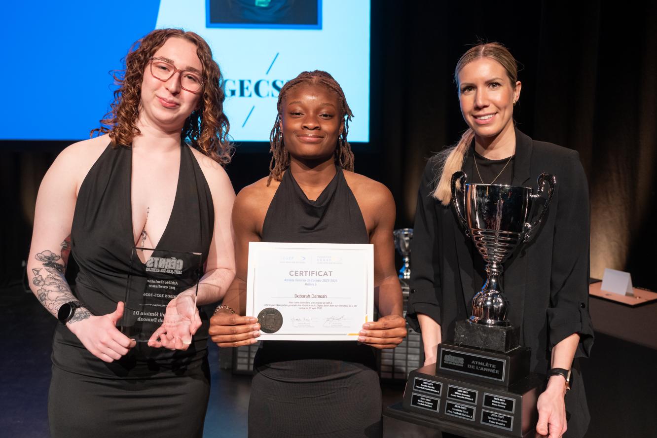 Deborah Damoah, athlète féminin de l'année - offerte par l'Association générale des étudiant·es du Cégep Saint-Jean-sur-Richelieu
