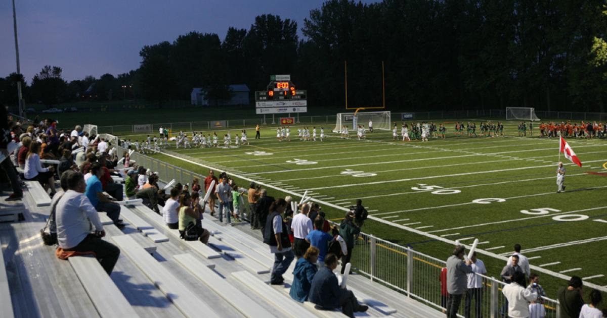 INAUGURATION DU NOUVEAU STADE ALPHONSEDESJARDINS AU CÉGEP SAINTJEANSURRICHELIEU La
